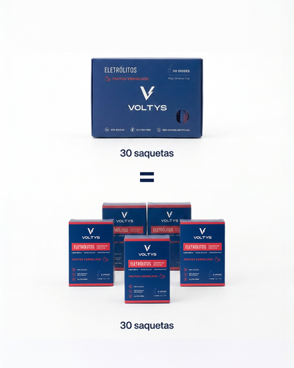 Eletrólitos Voltys™ Frutos Vermelhos – Pack 30 Saquetas