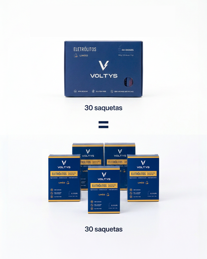 Eletrólitos Voltys™ Limão – Pack 30 Saquetas
